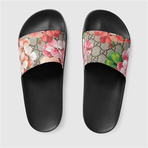 gucci flower slide|Gucci Pursuit Slide Sandal (Women) .